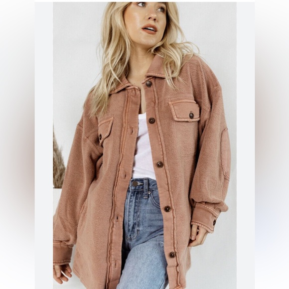 Free People Jackets & Blazers - Free People Ruby Shirt Jacket Shacket in Cider Medium